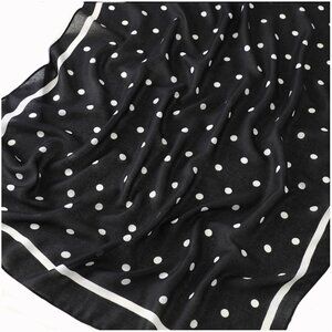 Black and White Polka Dots Scarves for women Lightweight Summer scarf shawl wrap